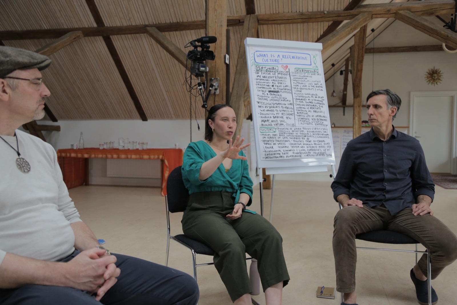 Nina facilitating a group discussion
